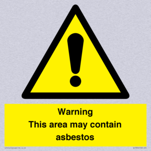 Warning This area may contain asbestos